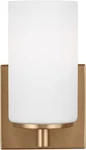 Generation Lighting Hettinger Sconce, Brass/etched/white 4139101-848. Fixed Price $44.95.