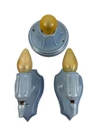 VL1333 Antique C1930 Franklin Pottery Porcelain Sconces Ceiling Light Rare Blue. Fixed Price $895.00.