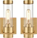 Shawnkey Modern Wall Sconce Brass Gold Light Fixtures Over Mirror With Cyli. Fixed Price $79.95.