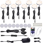 Aiboo Kitchen Under Cabinet Lighting Led 12VDC 8 Pack Black Cord Aluminum Puc.... Fixed Price $56.89.