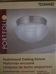 Portfolio Flushmount Ceiling Fixture Indoor Light White Round 0344442 New Box. Fixed Price $14.99.