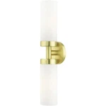 Modern Brass Ada Vanity Light 2 Bathroom Sconce Wall Fixture By Livex. Fixed Price $124.99.