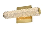 Crystal Wall Sconce Modern Light Fixture Satin Gold Bathroom Vanity Bedroom 12". Fixed Price $261.29.