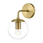 Light Society LS-W264-BB-CL Zeno Brushed Brass And Clear Glass Globe Wall. Fixed Price $49.99.