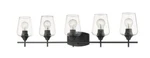 Z-lite 473-5V-MB Joliet Light 38" Wide Bathroom Vanity Matte Black. Fixed Price $203.79.