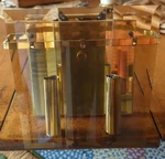 Vintage Triple Glass Hanging Panes Wall Sconce By Forecast Lighting Bath Hall. Fixed Price $68.04.