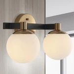 Jonathan 15.25" Modern Contemporary Metal/frosted Glass Led Vanity Gold/black. Fixed Price $110.99.