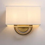 Industrial 2-LIGHTS Wall Sconce Fixtures With White Textile Shade, Antique. Fixed Price $92.52.