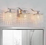 Wuzups 3 Light Bathroom Fixture Modern Vanity Clear Crystals Drops. Fixed Price $33.00.