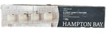 Hampton Bay Tustna 4-LIGHT Brushed Nickel Vanity With Opal Glass Shades. Fixed Price $59.99.