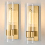 Gold Wall Sconces Set Of 2, Modern Bathroom Lighting Vanity Ligh.... Fixed Price $95.76.