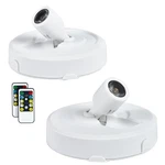 2-PACK Led Spot Indoor Battery Operated Stick Up Lights With Remote.... Fixed Price $32.32.