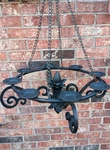 Vintage Wrought Iron Indoor/outdoor 8 Candle Chandelier. Fixed Price $279.00.