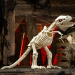 15 1/2" Animated Light-up Tyrannosaurus Rex Skeleton Halloween Decoration. Fixed Price $57.42.