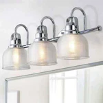 Jonathan Virginia 25.25 In. 3-LIGHT Metal/glass Led Chrome Vanity. Fixed Price $37.99.
