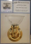 Restore & Restyle Classic Spirit Polished Brass Single Wall Lamp Glass Shade. Fixed Price $9.95.