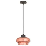 Livex Art Light Mini Pendant, English Bronze/copper (inside Chrome) 40631-92. Fixed Price $153.96.