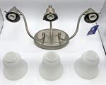 3-LIGHT Polished Nickel Magnolia Wall Mounted Lighting (8413 Pn) By Framburg. Fixed Price $34.99.