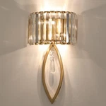 Claxy Mid Century Wall Sconces, 2LIGHT Elegant Crystal Gold For Ba.... Fixed Price $196.91.