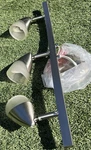 Portfolio 3 Head Track Light Brushed Steel 24.2 New In Box. Fixed Price $76.50.