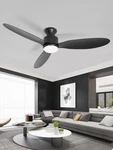 52" Flush Mount Ceiling Fan With Light & Remote - Classic Black, 6 Speeds. Fixed Price $99.99.