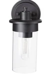 Jasco Wall Sconce, Led Light Included Matte Black, Clear Glass. Fixed Price $29.99.