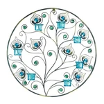 Home Lighting Decor Peacock Plumes Circular Wall Candle Sconce. Fixed Price $51.98.