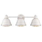 Golden Lighting 7312-BA3 White Bartlett 3-LIGHT 24-3/8"W Bathroom Vanity. Fixed Price $214.29.