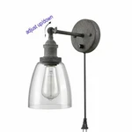 Claxy Swing Arm Glass Wall Sconces Rustic Mycete Hardwired Plug 1 Pc. Fixed Price $45.00.
