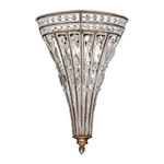 Vintage Elk Home Empire 2 Light Sconce Mocha Crystal Glass Wall Fixture. Fixed Price $185.00.