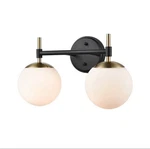 Millennium Lighting 15.5 In. 2-LIGHT Matte Black/modern Gold Vanity. Fixed Price $63.50.