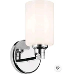 Kichler 55224 Gioe 10" Tall Bathroom Sconce - Chrome (new Open Box). Fixed Price $45.99.