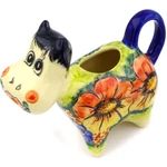 Polish Pottery Cow Shaped Creamer 5 Oz Mystical Garden Unikat. Fixed Price $58.28.