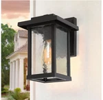 Lnc 1-LIGHT Black Modern Farmhouse Outdoor Wall Lantern Sconce With Glass Shade. Fixed Price $34.98.