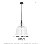Set Of Robert Abbey Albert P746 Pendant Lights Clear Glass Bronze. Fixed Price $900.00.