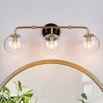 Classy Leaves Black Gold Bathroom Light Fixtures - And. Fixed Price $83.64.