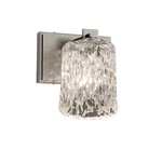 Justice Veneto Luce Wall Sconce In Brushed Nickel GLA-8441-16-CLRT-NCKL-LED1-700. Fixed Price $150.00.