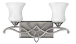 Hinkley Brooke Transitional Two Light Bathroom Vanity Fixture, Antique Nickel. Fixed Price $504.39.