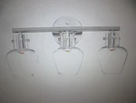 Hukoro 3-LIGHT Bathroom Vanity With Brushed Nickel Clear Glass Shade. Fixed Price $29.95.