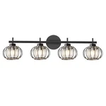 Yhtlaeh Modern Crystal Vanity 4-LIGHTS For Bathroom Matte Black. Fixed Price $67.05.
