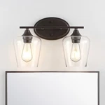 Jonathan 15.75" Iron/seeded Glass Cottage Rustic Led Vanity Bronze Jayne. Fixed Price $96.99.