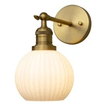 Permo Vintage Wall Sconce Bedroom Globe Vanity Light Milk White G.... Fixed Price $94.73.