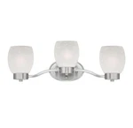 Westinghouse 63411 Karah 3-LIGHT Vanity Wall Fixture Brushed Nickel. Fixed Price $27.99.