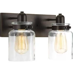 Calhoun Collection 2-LIGHT Antique Bronze Bath Vanity By Progress L.. Fixed Price $41.50.