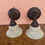 Lot Of Hampton Bay 17746 Wall Sconces Light Fixture Frosted Glass Shade 2002. Fixed Price $20.00.
