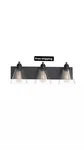 Hampton Bay 3-LIGHT Industrial Bathroom Vanity With Clear Glass Shades New. Fixed Price $59.99.