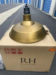 Restoration Hardware Vintage Barn 18 Industrial Gold Pendant Light. Fixed Price $125.00.