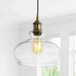 Jonathan Wyatt 1-LIGHT Brass Gold Adjustable Drop Metal/glass Pendant. Fixed Price $24.95.