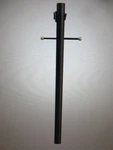 Solus 7 Ft. Black Outdoor Lamp Post, Traditional In Ground Light Pole With Cross. Fixed Price $89.95.