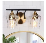 Zevni Jallie 14 In. Modern 2-LIGHT Black Wall Sconce Brass Gold Vanity. Fixed Price $89.00.